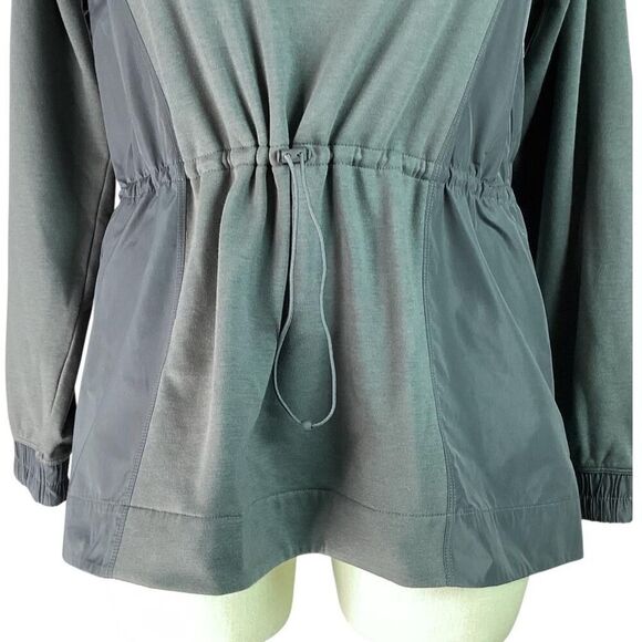 Athleta Sweatshirt Womens M Green Long Sleeve Triumph Hybrid Crewneck - Picture 4 of 11